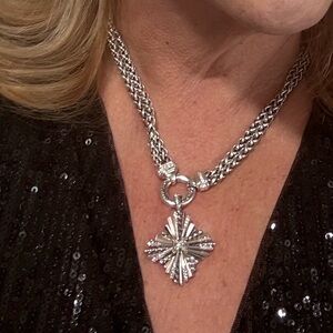 David Yurman Silver and Diamond Necklace